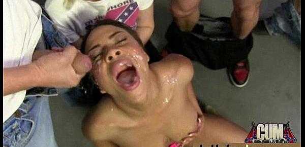  Naughty black wife gang banged by white friends 15